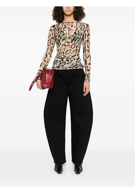 Top con stampa animalier bis in beige e nero Maxmara sportmax - donna MAXMARA SPORTMAX | 2512941011600003